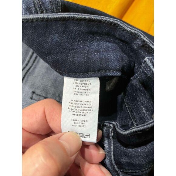 Ring Of Fire Jeans Womens 14 Slim Blue Mid Rise Distressed Denim Festival Grunge - Picture 5 of 9